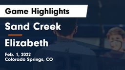 Sand Creek  vs Elizabeth  Game Highlights - Feb. 1, 2022