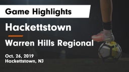 Hackettstown  vs Warren Hills Regional  Game Highlights - Oct. 26, 2019