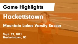 Hackettstown  vs Mountain Lakes Varsity Soccer Game Highlights - Sept. 29, 2021