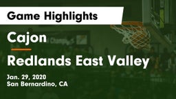 Cajon  vs Redlands East Valley Game Highlights - Jan. 29, 2020