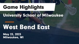 University School of Milwaukee vs West Bend East  Game Highlights - May 23, 2023