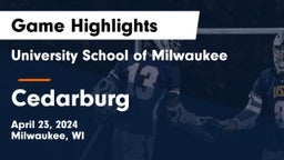 University School of Milwaukee vs Cedarburg  Game Highlights - April 23, 2024