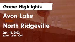 Avon Lake  vs North Ridgeville  Game Highlights - Jan. 15, 2022