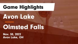 Avon Lake  vs Olmsted Falls  Game Highlights - Nov. 30, 2022