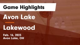 Avon Lake  vs Lakewood  Game Highlights - Feb. 16, 2023