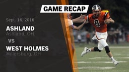 Recap: Ashland  vs. West Holmes  2016