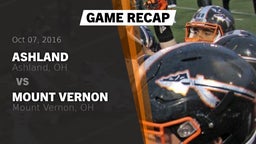 Recap: Ashland  vs. Mount Vernon  2016