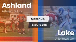 Matchup: Ashland  vs. Lake  2017