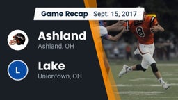 Recap: Ashland  vs. Lake  2017