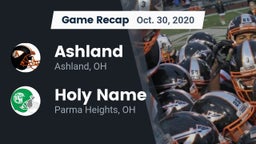 Recap: Ashland  vs. Holy Name  2020