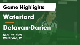 Waterford  vs Delavan-Darien Game Highlights - Sept. 26, 2020