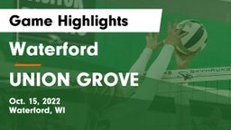 Waterford  vs UNION GROVE Game Highlights - Oct. 15, 2022