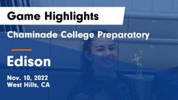 Chaminade College Preparatory vs Edison  Game Highlights - Nov. 10, 2022