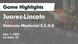 Juarez-Lincoln  vs Veterans Memorial E.C.H.S. Game Highlights - Dec. 1, 2023