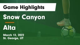 Snow Canyon  vs Alta  Game Highlights - March 12, 2022
