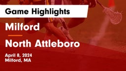 Milford  vs North Attleboro  Game Highlights - April 8, 2024