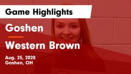 Goshen  vs Western Brown Game Highlights - Aug. 25, 2020