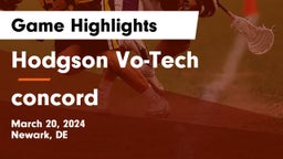 Hodgson Vo-Tech  vs concord Game Highlights - March 20, 2024