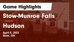 Stow-Munroe Falls  vs Hudson  Game Highlights - April 5, 2022