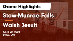 Stow-Munroe Falls  vs Walsh Jesuit  Game Highlights - April 22, 2022