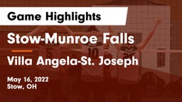 Stow-Munroe Falls  vs Villa Angela-St. Joseph  Game Highlights - May 16, 2022