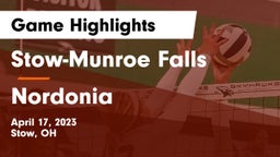 Stow-Munroe Falls  vs Nordonia  Game Highlights - April 17, 2023