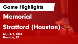 Memorial  vs Stratford  (Houston) Game Highlights - March 5, 2024
