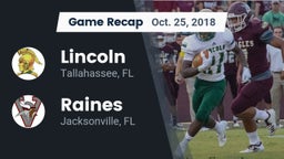 Recap: Lincoln  vs. Raines  2018