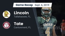 Recap: Lincoln  vs. Tate  2019