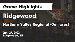 Ridgewood  vs Northern Valley Regional -Demarest Game Highlights - Jan. 29, 2022