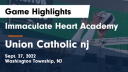 Immaculate Heart Academy  vs Union Catholic nj Game Highlights - Sept. 27, 2022