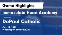Immaculate Heart Academy  vs DePaul Catholic  Game Highlights - Oct. 14, 2021