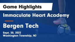Immaculate Heart Academy  vs Bergen Tech  Game Highlights - Sept. 30, 2022