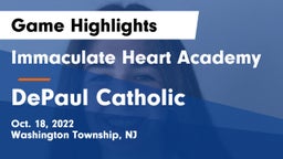 Immaculate Heart Academy  vs DePaul Catholic  Game Highlights - Oct. 18, 2022