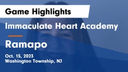Immaculate Heart Academy  vs Ramapo  Game Highlights - Oct. 15, 2023