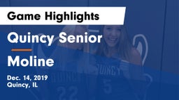 Quincy Senior  vs Moline  Game Highlights - Dec. 14, 2019