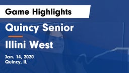 Quincy Senior  vs Illini West  Game Highlights - Jan. 14, 2020