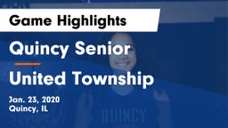 Quincy Senior  vs United Township Game Highlights - Jan. 23, 2020