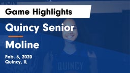 Quincy Senior  vs Moline  Game Highlights - Feb. 6, 2020