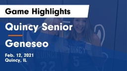 Quincy Senior  vs Geneseo  Game Highlights - Feb. 12, 2021