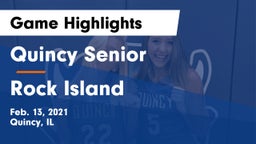 Quincy Senior  vs Rock Island  Game Highlights - Feb. 13, 2021