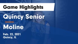 Quincy Senior  vs Moline  Game Highlights - Feb. 22, 2021