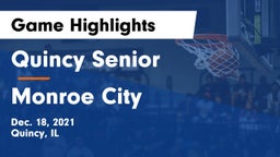 Quincy Senior  vs Monroe City  Game Highlights - Dec. 18, 2021