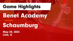 Benet Academy  vs Schaumburg  Game Highlights - May 20, 2024