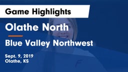 Olathe North  vs Blue Valley Northwest  Game Highlights - Sept. 9, 2019