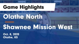Olathe North  vs Shawnee Mission West Game Highlights - Oct. 8, 2020