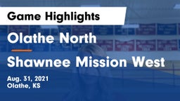Olathe North  vs Shawnee Mission West Game Highlights - Aug. 31, 2021