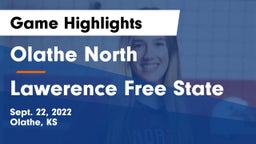 Olathe North  vs Lawerence Free State Game Highlights - Sept. 22, 2022