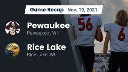 Recap: Pewaukee  vs. Rice Lake  2021
