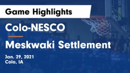 Colo-NESCO  vs Meskwaki Settlement  Game Highlights - Jan. 29, 2021